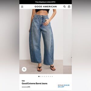 New tag GA good extreme barrel jeans, super hot, sold out online and in store
